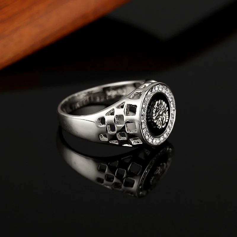 Кольцо с головой льва для мужчин серебряное Золотое кольцо в стиле панк модное кольцо большого размера оптом