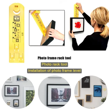 

Multifunction Level Ruler Frame Hanger Wall Hanging Measuring Tool DIY Picture Photo Wall Decoration Home Tool