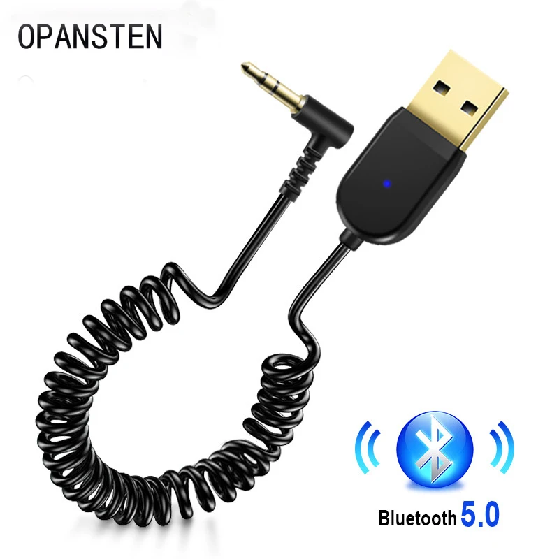OPANSTEN USB Bluetooth 5,0 адаптер кабель программный ключ для автомобиля 3,5 мм разъем Aux Bluetooth приемник мин преобразователь звука