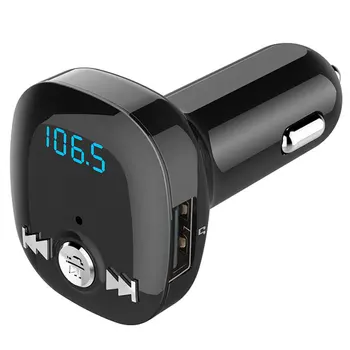 

Car MP3 portable Handsfree 3.4A Car Charger Voice Navigation TF Card Car FM Transmitter practical Transmitter