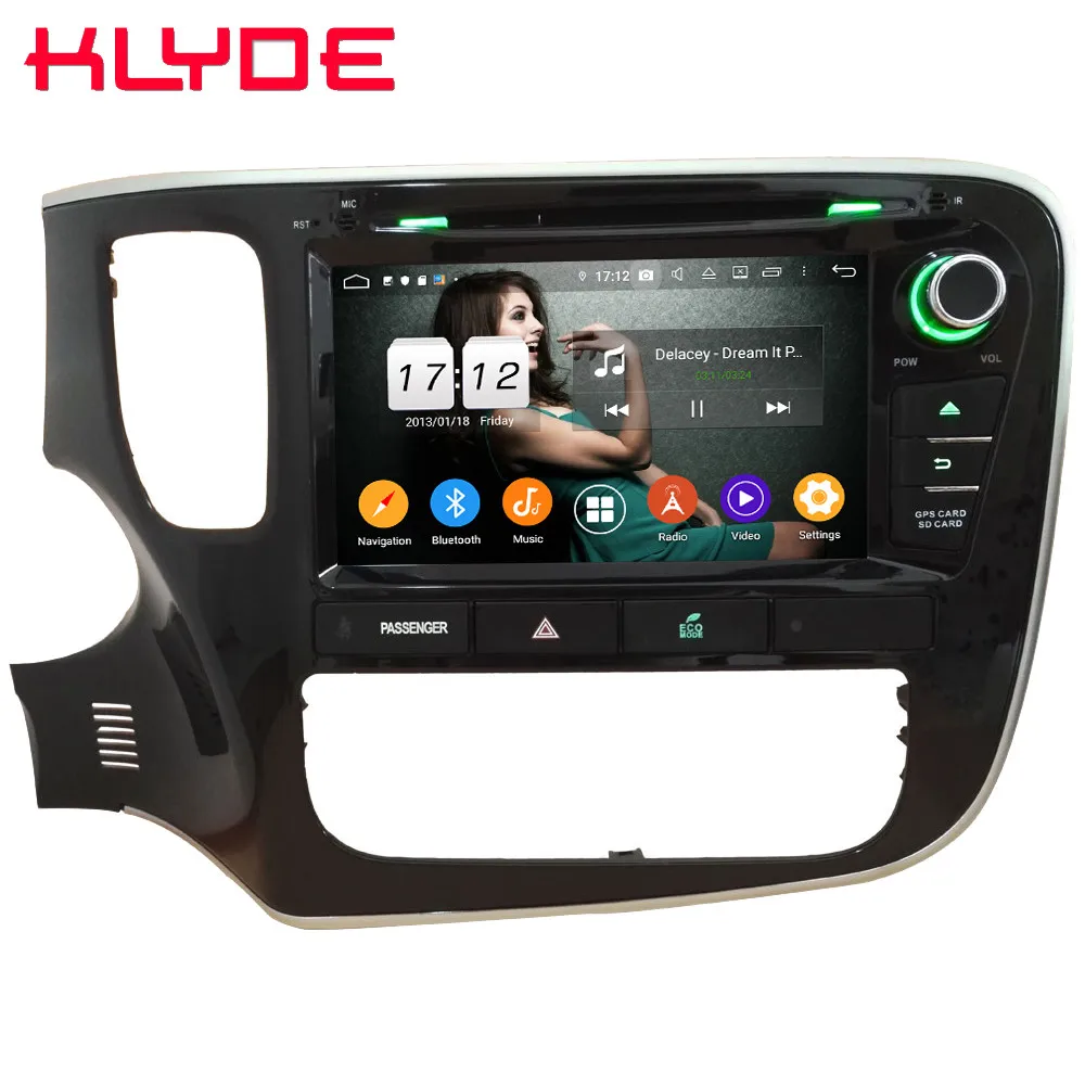 Klyde ips 4G wifi Android 9,0 Восьмиядерный 4 Гб ОЗУ 64 Гб ПЗУ DSP автомобильный DVD мультимедийный плеер стерео для Mitsubishi Outlander