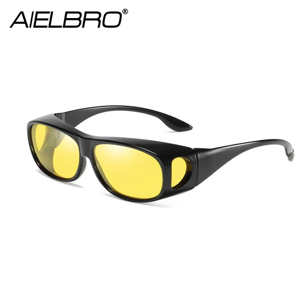 

AIELBRO Night Vision Driver Goggles Polarized Sunglasses Unisex HD Vision Sun Glasses Eyewear UV Protection Car Driving Glasses