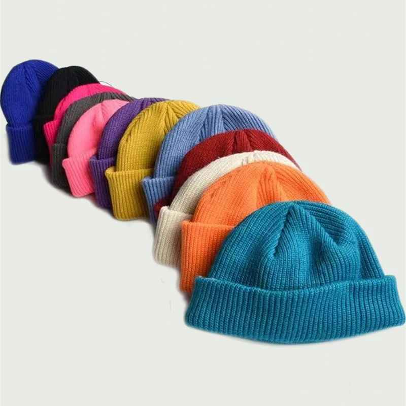Hip Hop Beanie Knitted Hat Men Skullcap 