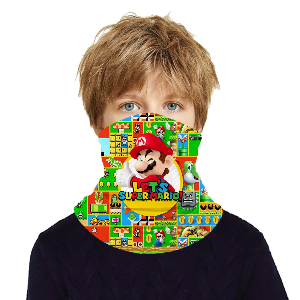 

Neck Warmer Super Mario Bros Scarf Cycling Outdoor Sports Windproof Dustproof Bandana Child/Adult Autumn Winte Warm Scarves