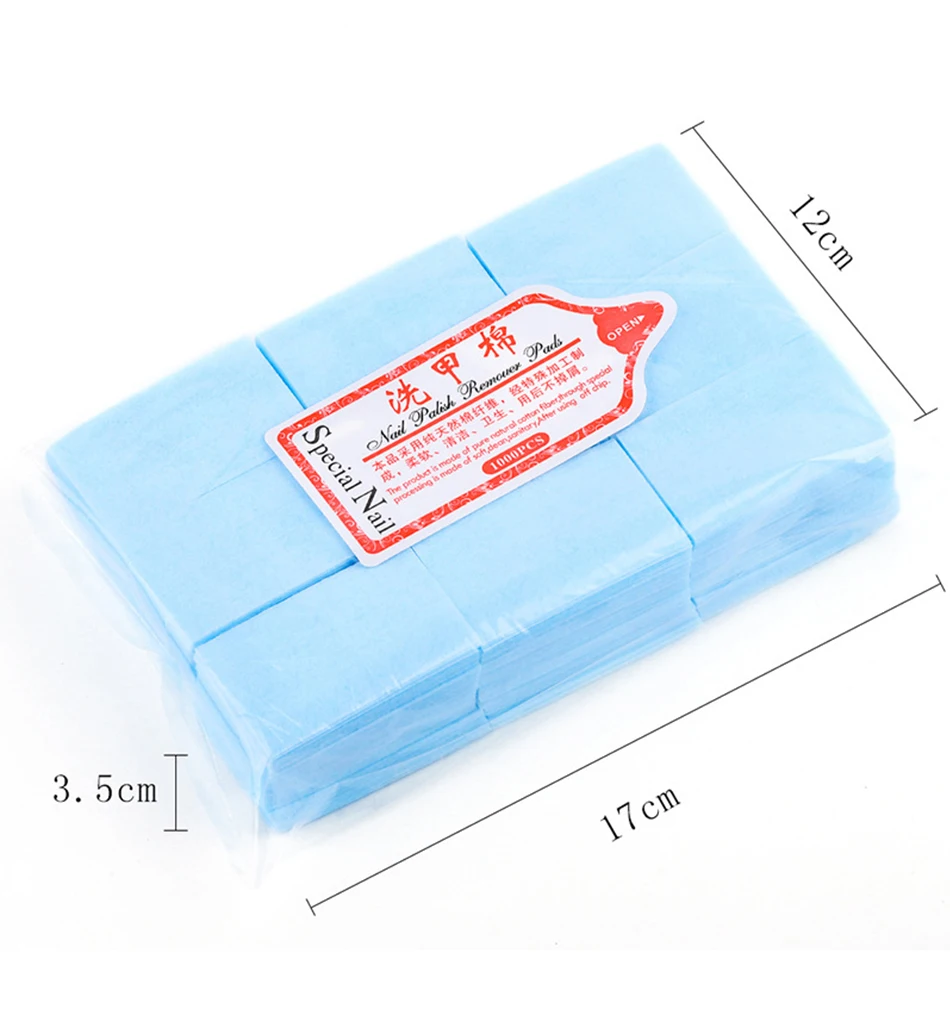 600Pcs Lint-Free Nail Wipes Napkin For Manicure Nail Gel Polish Removal Wraps Cotton Nail Polish Remover Nail Art Tools