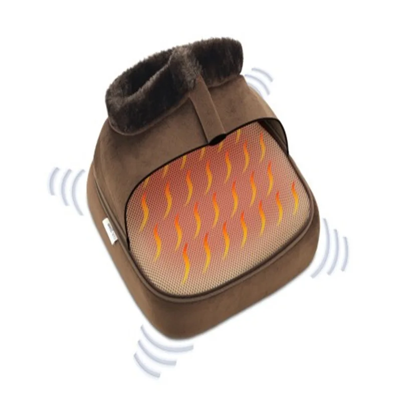 Electric Heated Foot Warmer Cosy Unisex Velvet Feet Heated Foot Warmer Massager Big Slipper Foot Heat Warm Massage Shoes