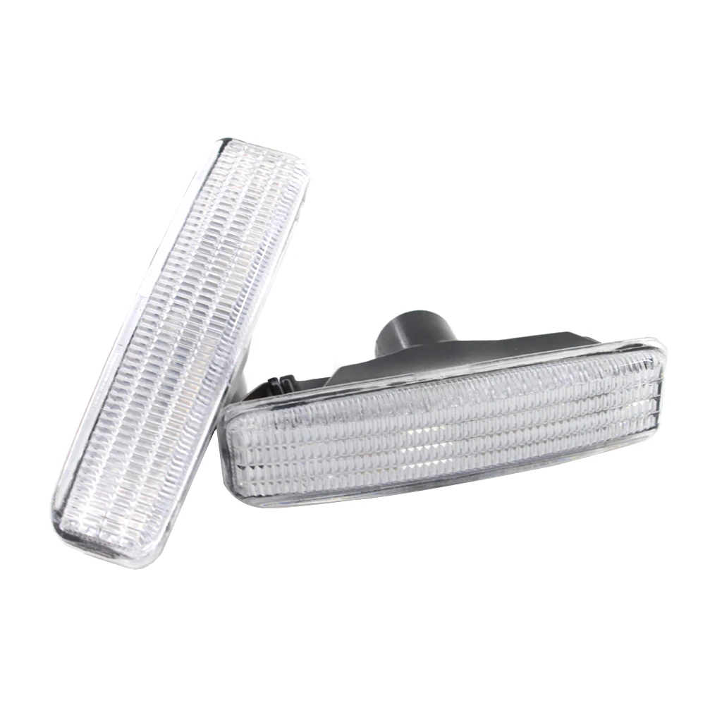 2 Pack Clear Side Marker  Lights White LED For BMW E39 5 SERIES