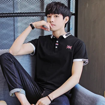 

TFETTERS Tfetters Mens Short Sleeve T-shirt Korean 2020 New Men's Tops Tee Casual Slim Fit Cotton Tshirt Men Summer Clothing