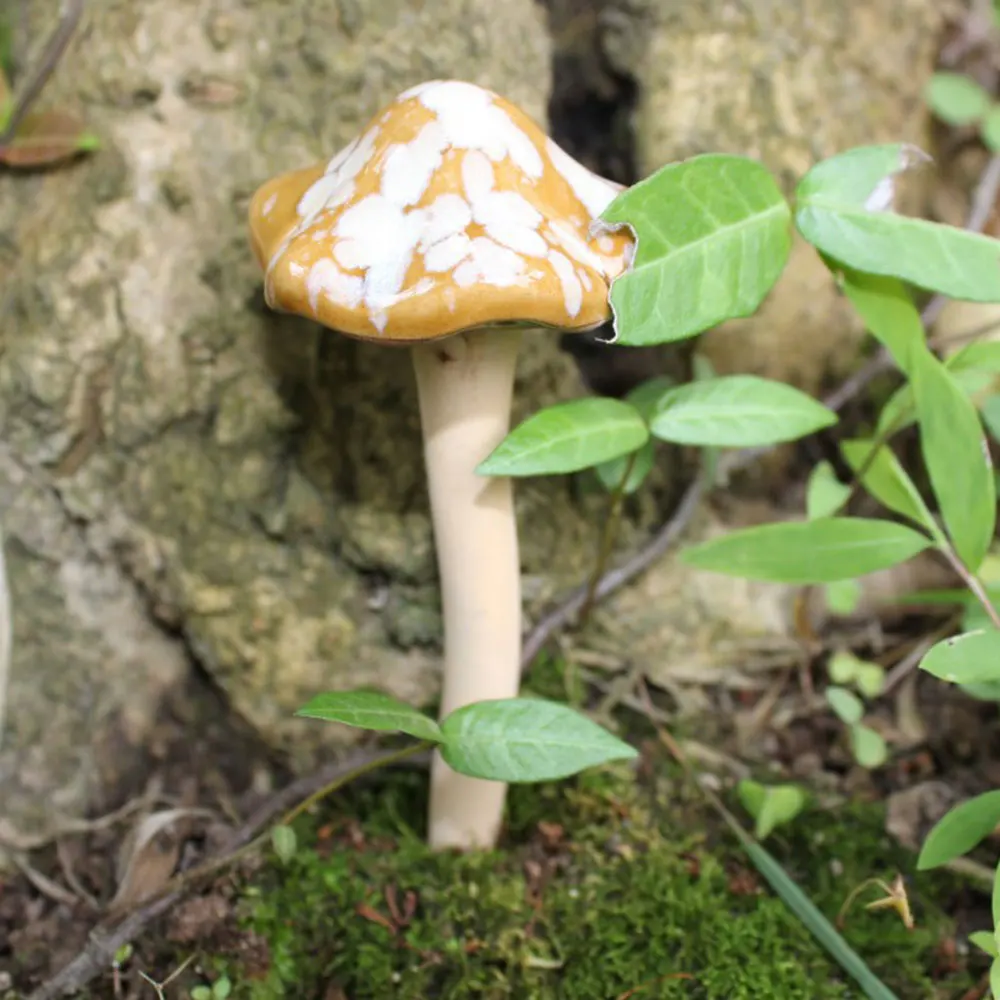 Керамический гриб керамические Toadstools красочные 4 шт./компл. фигурка Фея декоративное украшение ремесла Изысканная эмуляция
