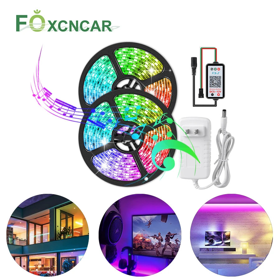 DC12V LED Pixel Strip WS2811 Programmable Addressable 30 60 LEDs m External IC 2811 APP Control