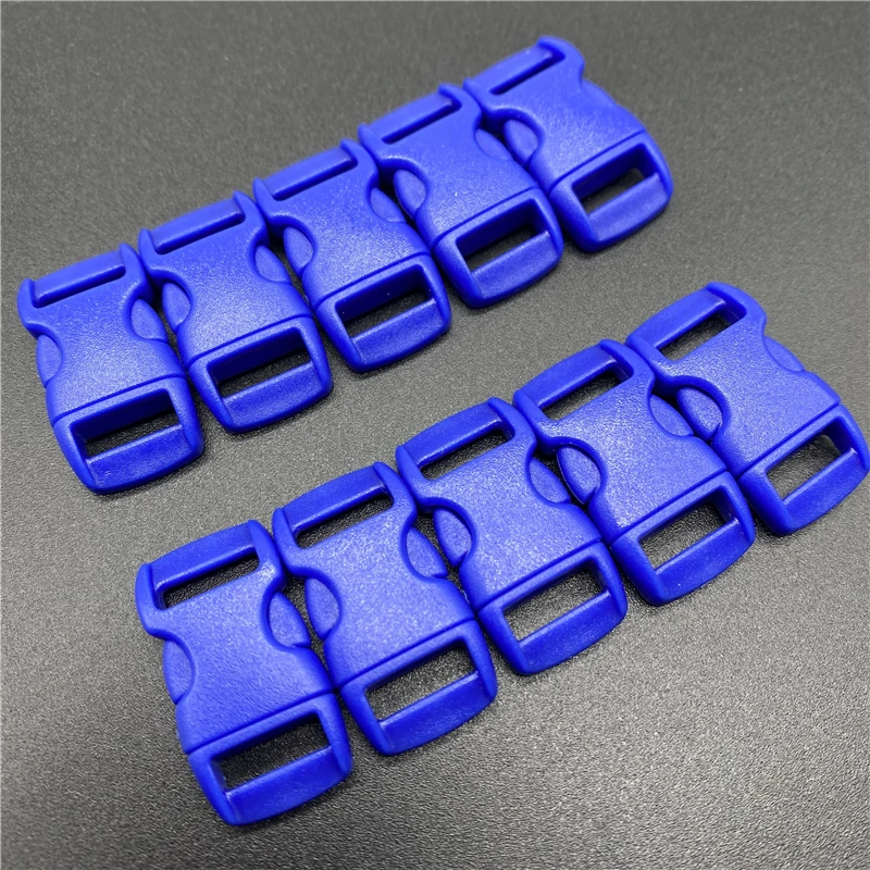 Plastic Side Release Buckle 10mm Inside Diameter Contoured Side Release For Paracord Bracelet Plastic Buckle DIY Pet Release Buckle 10pcs/Lot