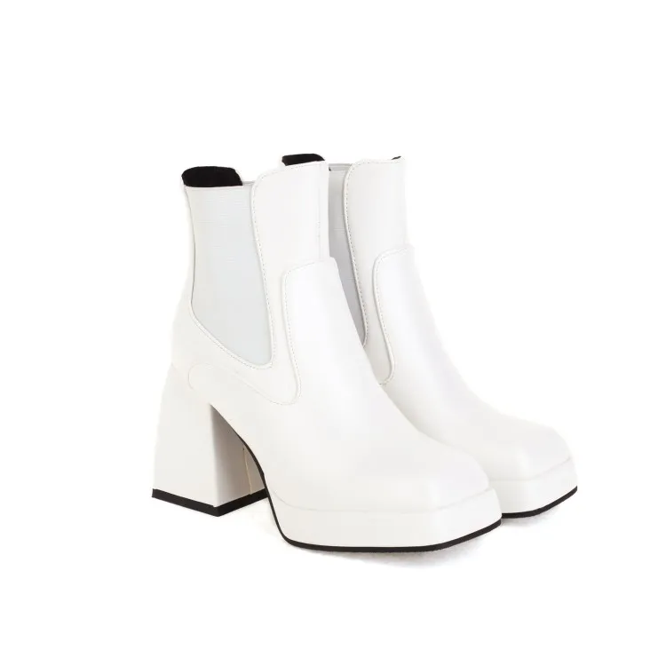 Chic Chunky Thick High Heels Chelsea 