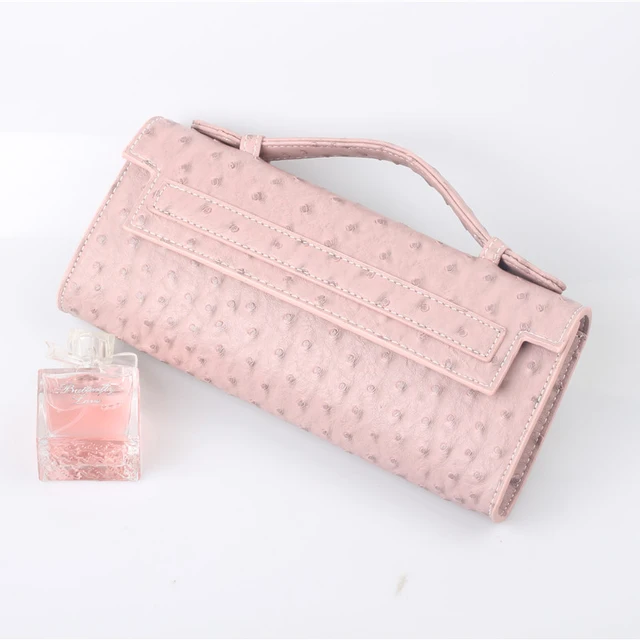TOPHIGH New Luxury Women Long Clutch Bag Fashion  Ostrich Patern Quality Leather Shoulder Bags Hot Ins. Purse Handbag For Party 6