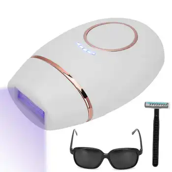 

IPL Laser Hair Removal Machine Mini Painless Armpit Leg Bikini Body Hair Remover Epilator Depilator with Indicator Light White