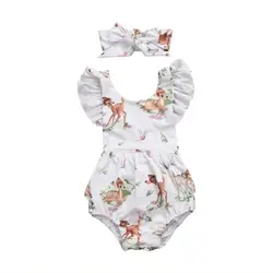 Combinaison à volants pour nouveau né, vêtements pour bébés filles 