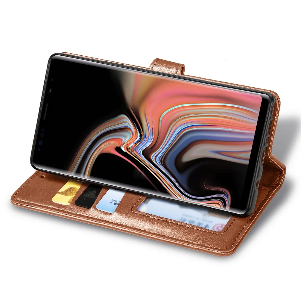 Business Flip Leather Wallet Cover Case For Samsung Galaxy A10 A20 A40 A50 A70 M10 S8 S9 S10e S10 Plus Note 8 9 10 Pro J2 Prime