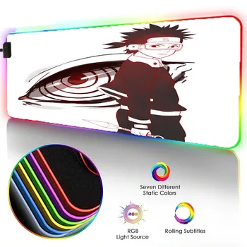 

XGZ Anime Mouse Pad Naruto RGB Large Mousepad LED Luminous Color Lighting Computer Notebook Office Game Accessories Gaming Desk