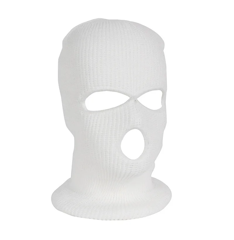 

Outdoor Sport Full Face Cover Mask Three 3 Hole Balaclava Knit Hat Winter Stretch Snow Mask Thermal Warm Knitting Wool Face Mask