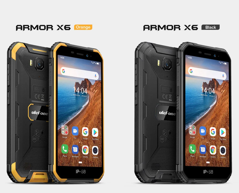 Ulefone Armor X6 3g LTE мобильный телефон 4000 мАч батарея 5,0 дюймов разблокировка лица 8MP настоящая камера Android 9,0 две sim-карты двойной режим ожидания