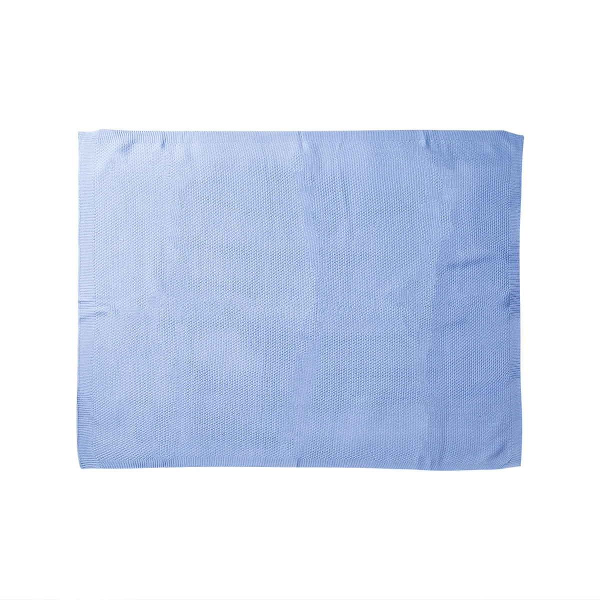 Детское постельное белье, Одежда для новорожденных, вязаное одеяло из муслина, пеленание, органический хлопок, детские мягкие постельные принадлежности, однотонное пеленание - Цвет: Синий