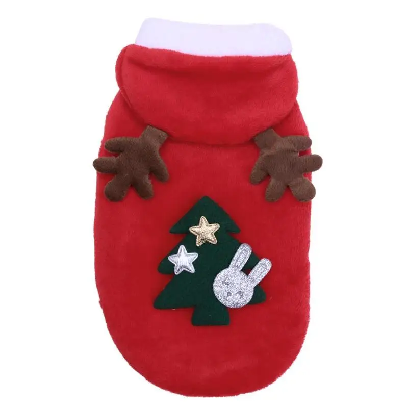 Pet Christmas Red Hat Cloth Santa Elk Velvet Funny Halloween Kitten Puppy Clothes Costume Dog Cat Dressing Accessories