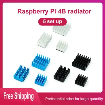 

Raspberry Pi 4B anodized color fin motherboard IC radiator with adhesive backing