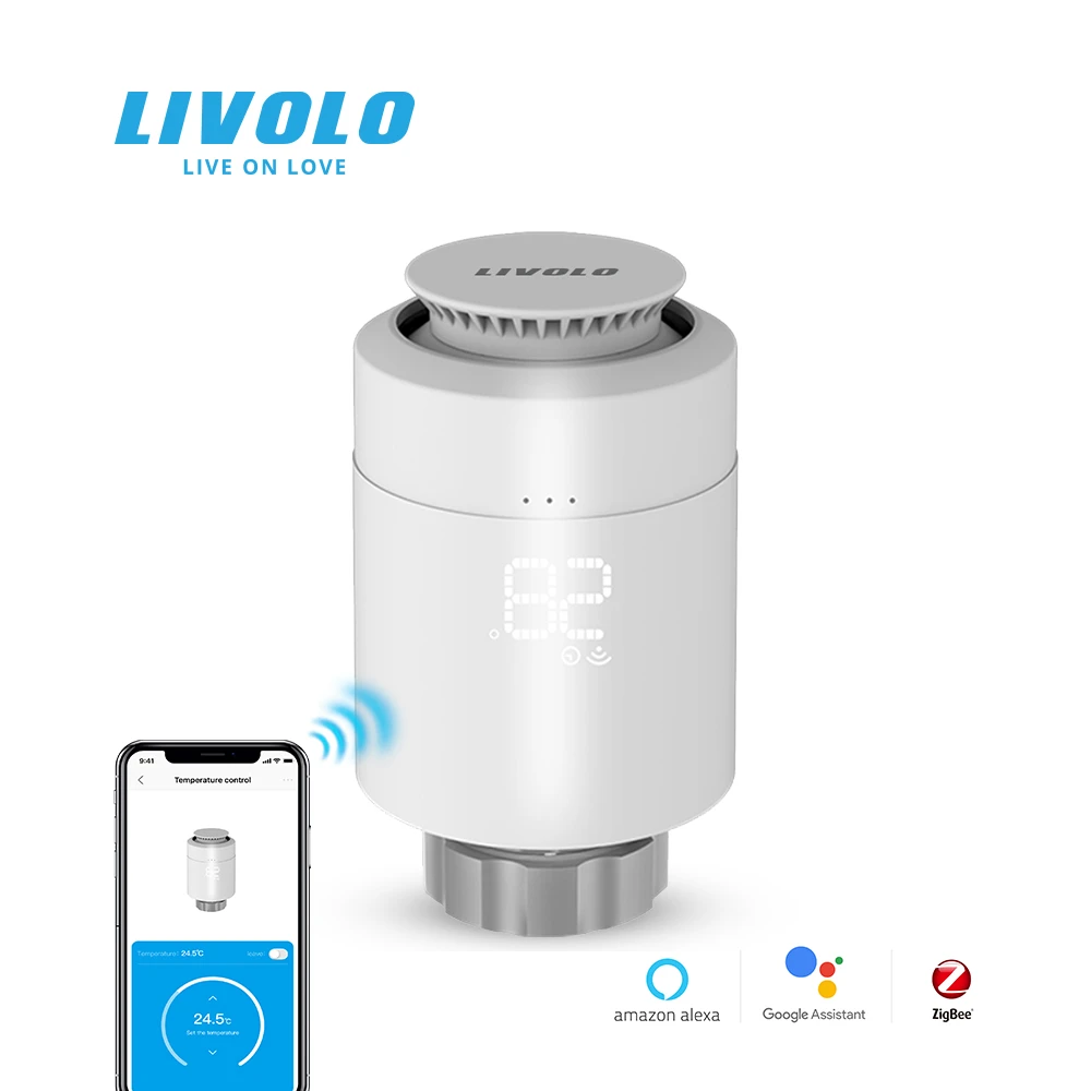 Livolo Zigbee Wifi Smart Temperature Valve Controller Accurate Led Screen Display Auto Sensor Function Children Protection Set Smart Temperature Control System Aliexpress
