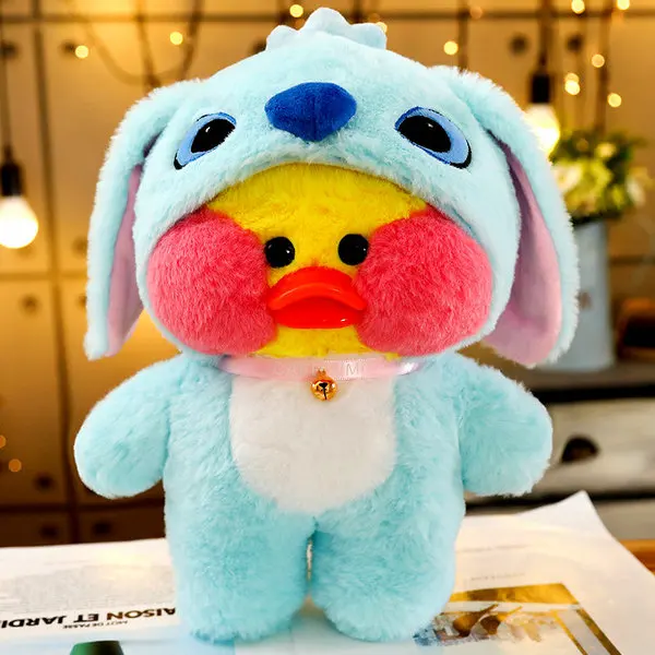 Stich 30 см корейский Единорог Тоторо Гиалуроновая кислота маленькая Желтая утка кукла лалалафанфан утки плюшевые игрушки утки кукла подарок на день рождения девочек - Цвет: Stich