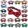 Bowknot Breakaway Cat Collar Bow Tie Safety Buckle Plaid Christmas Chihuahua Necklace Elastic Adjustable Dog Collar for Puppy 1