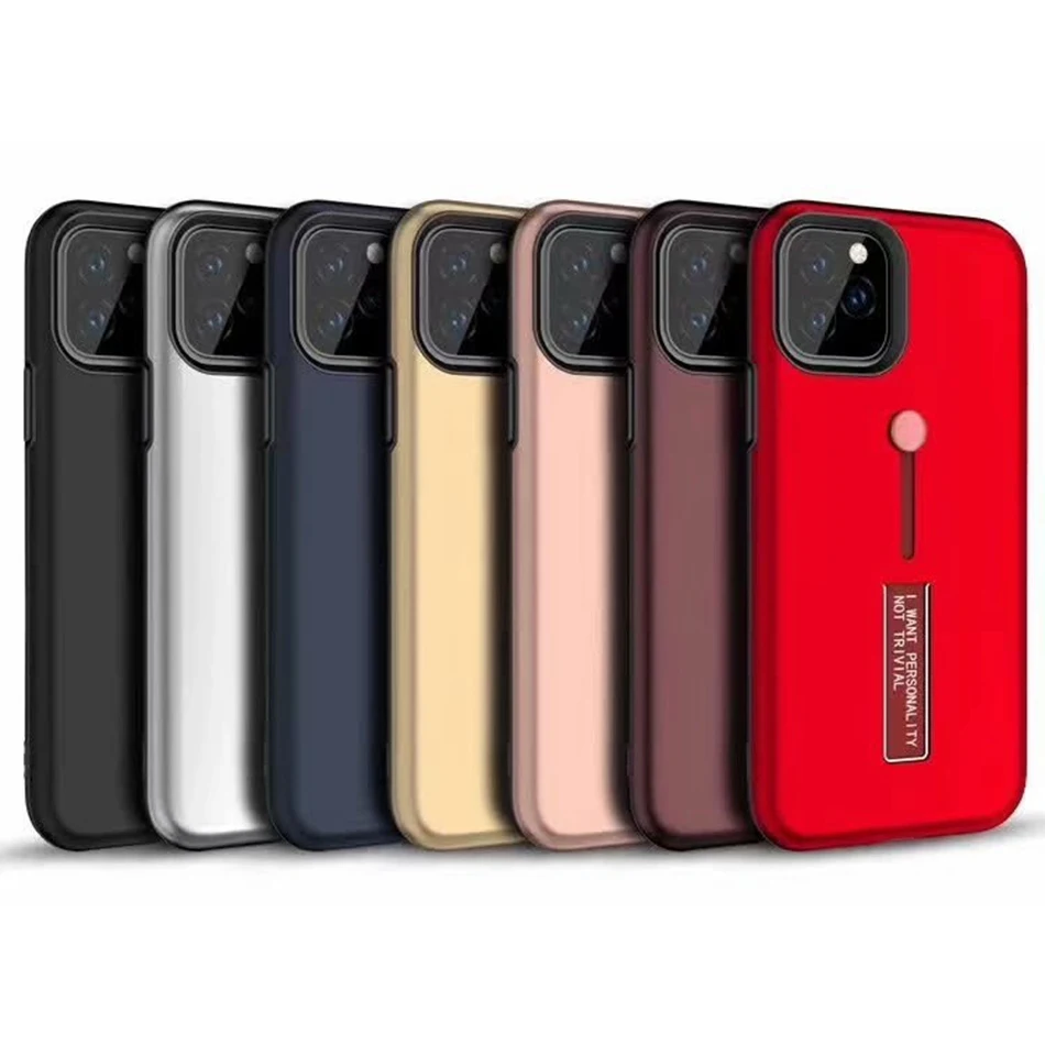 100 шт Броня ударопрочный чехол для Apple iPhone 11 Pro XS Max XR X 8 Plus 7 6 6S SE 5 5S кольцо Крышка скрытый стенд держатель чехол