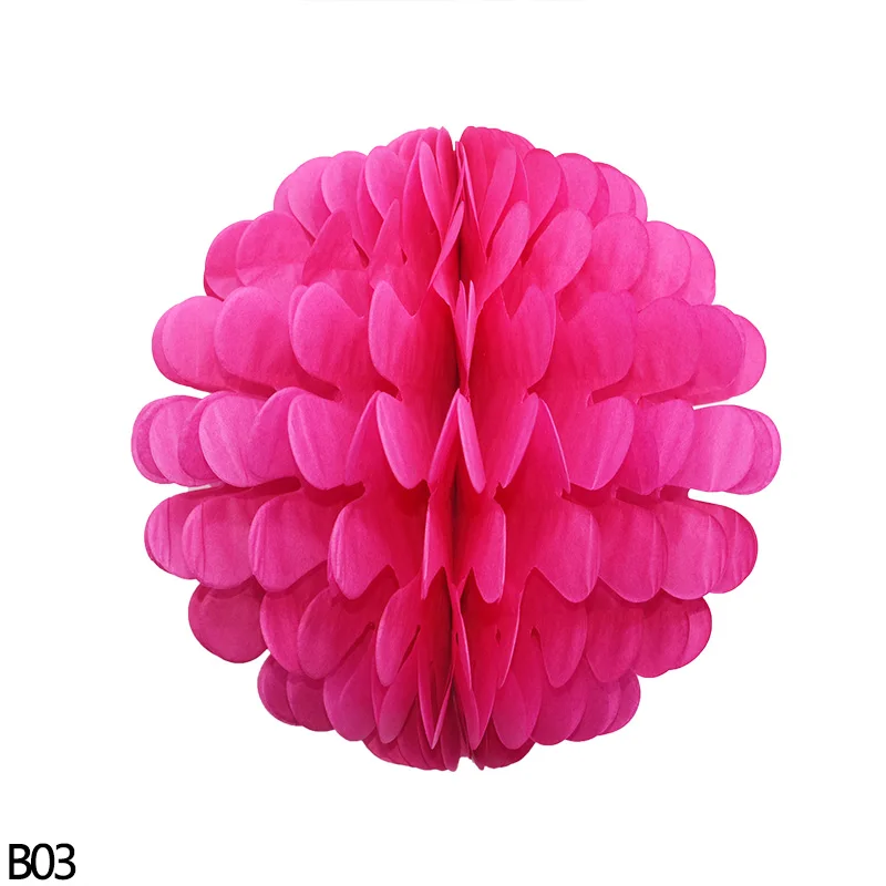 5 шт. 20 см декоративный цветок сотовый шар бумажный фонарь для свадьбы, дня рождения, украшения для детского душа - Цвет: B03