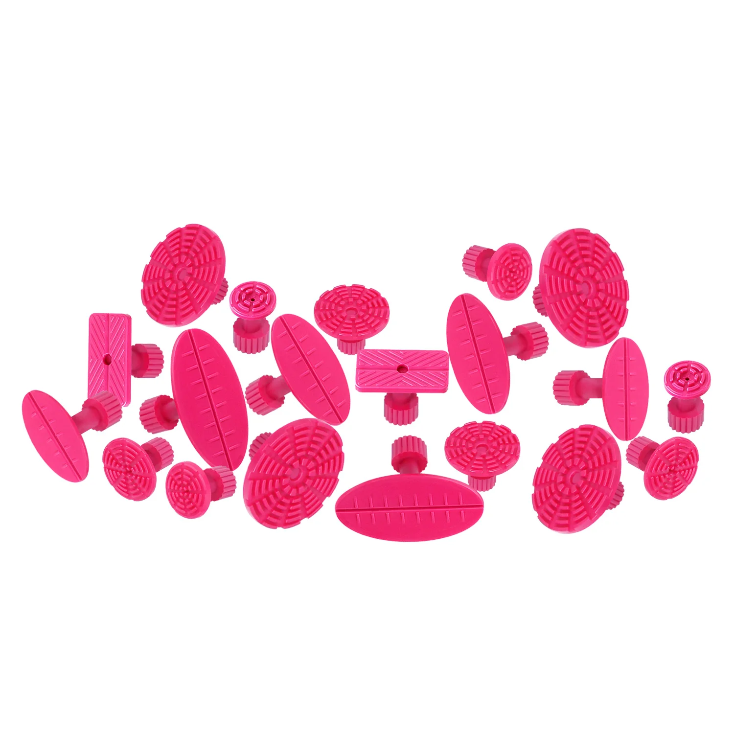 Pdr Tool Glue Gasket 20pcs Red Glue Gaskets Use For Auto Body Paintless Dent Repair Car Hail