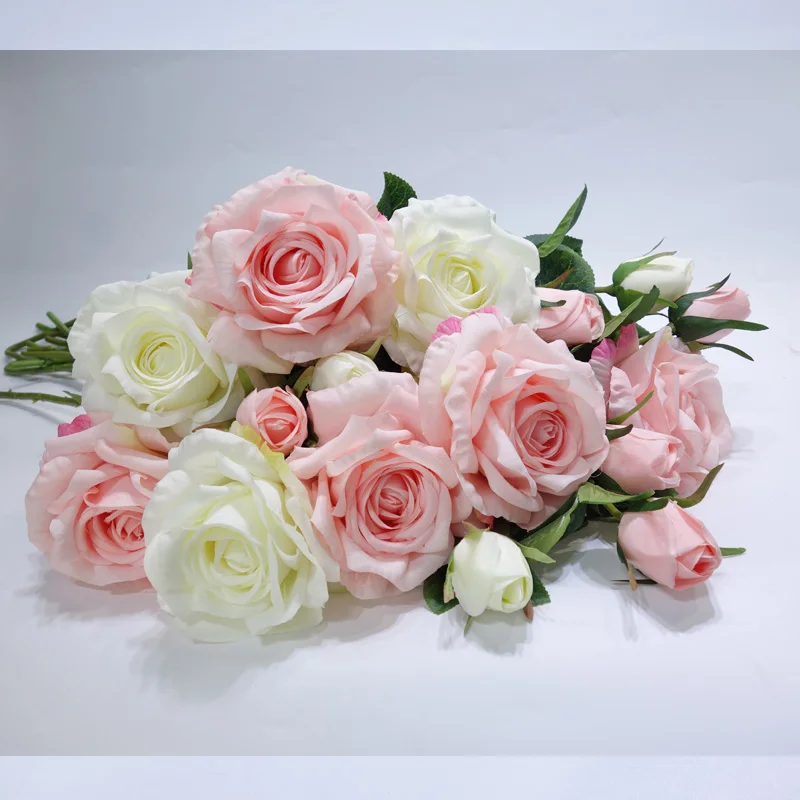 2 heads/bouquet Fake Roses Branch Flores High quality artificial