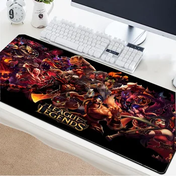 

Yuzuoan cool League of Legends game mouse pad multi-size optional beautiful lock edge game keyboard pad CSGO LOL dedicated