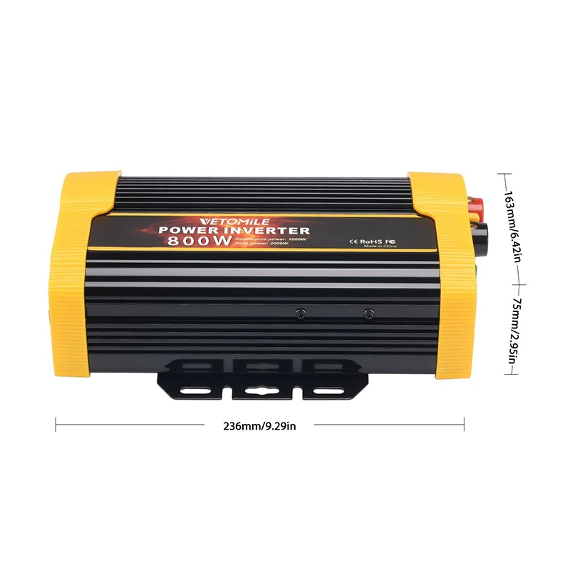 800 Вт пиковый 1600 DC 12/24 В AC 110/220 Солнечный волновой синусоидальный инвертор для