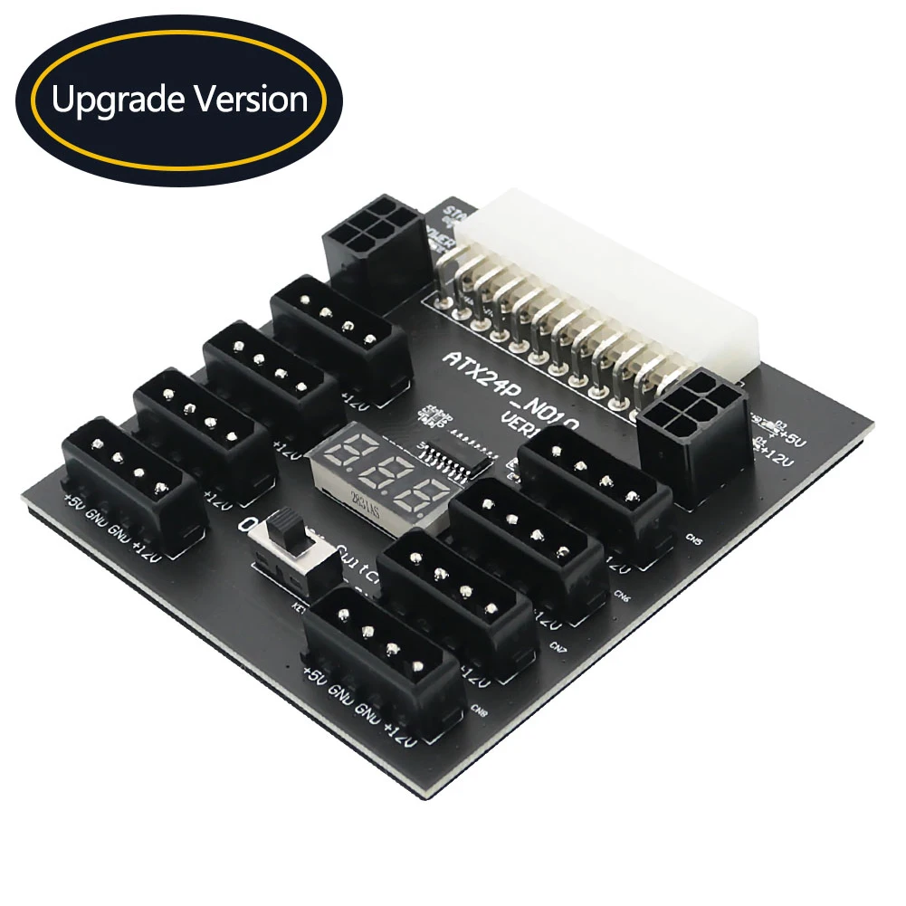 PCI-E 4 контакта + 6 контактов ATX плата распределения питания для майнинга адаптер