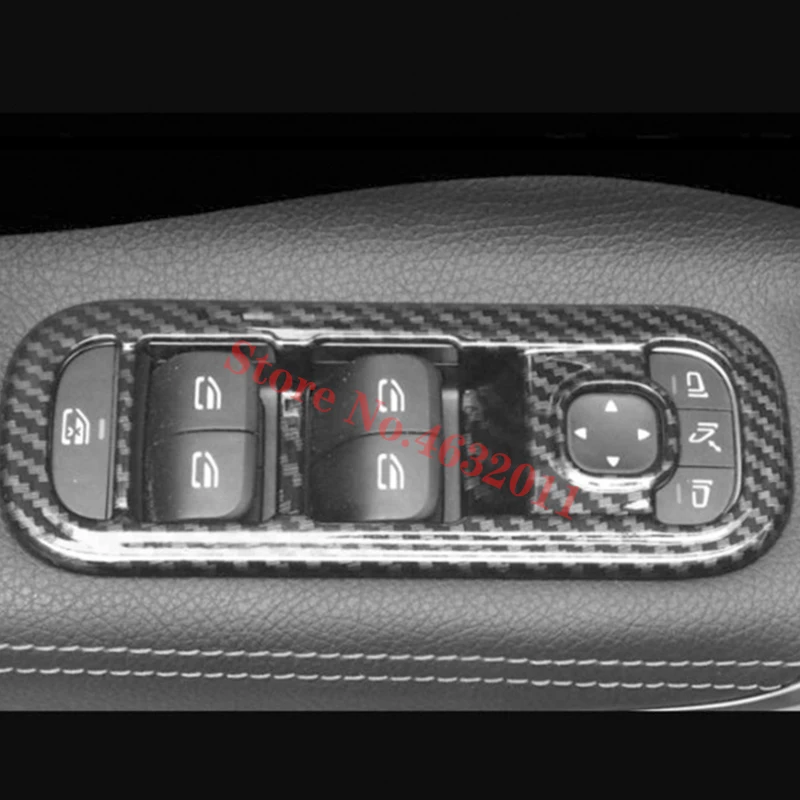 Для Mercedes Benz A Class аксессуары ABS углеродное волокно двери окна стекло Лифт управление переключатель Крышка отделка LHD 4 шт