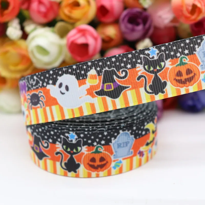 New Halloween Ribbon Grosgrain Halloween Dot Grosgrain Ribbon 5