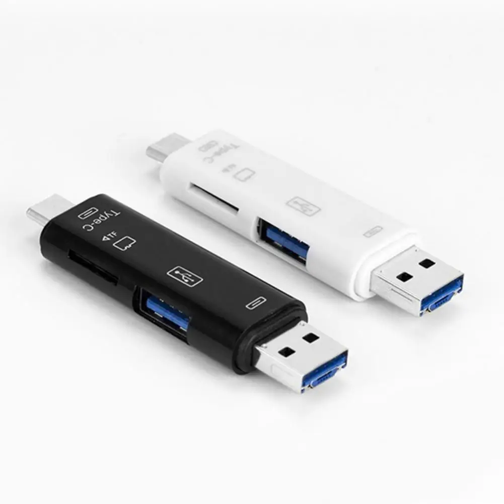 Type C&MicroUSB &USB 5 In 1 High speed Universal OTG TF Card Reader Adapter for Android Phone Computer Extension Headers memory card reader type c otg adapter