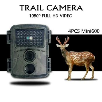 

4pcs Suntek Hunting Camera MiniPR 600 Trace Camera Hd Tracking 12 Million Outdoor Night Vision 38 Infrared Light Monitoring Mini