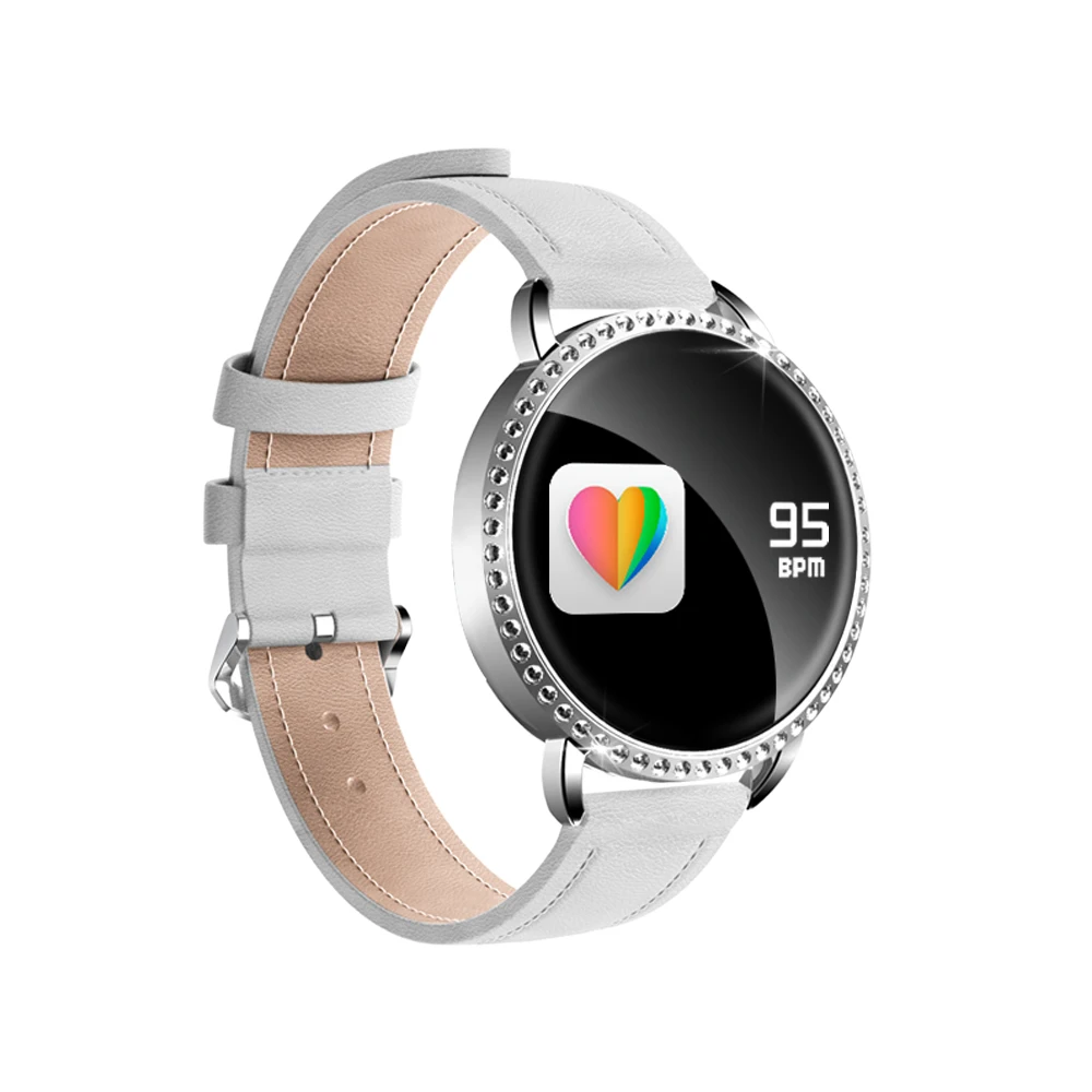 white H7, Смарт-часы для женщин, IP67, водонепроницаемые, Wriswatch, пульсометр, кровяное давление, женские часы, фитнес-трекер, умный Браслет VS H2 KW10 - Цвет: white