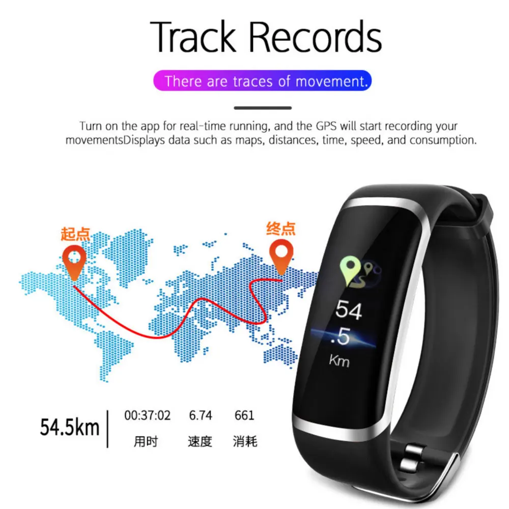 Умный Браслет M4, монитор сердечного ритма, Bluetooth, фитнес-трекер, часы, напоминание о звонках, смарт-браслет для бега, спорта