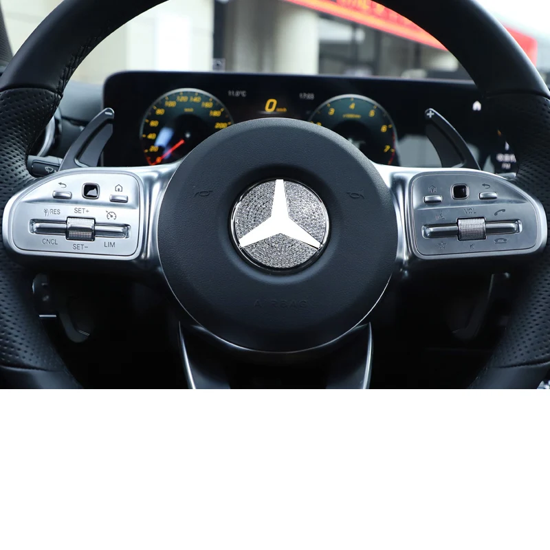 Lsrtw2017 для Mercedes Benz A Class A180 A200 Автомобильный руль педаль переключения планки внутренние аксессуары для формовки - Название цвета: black