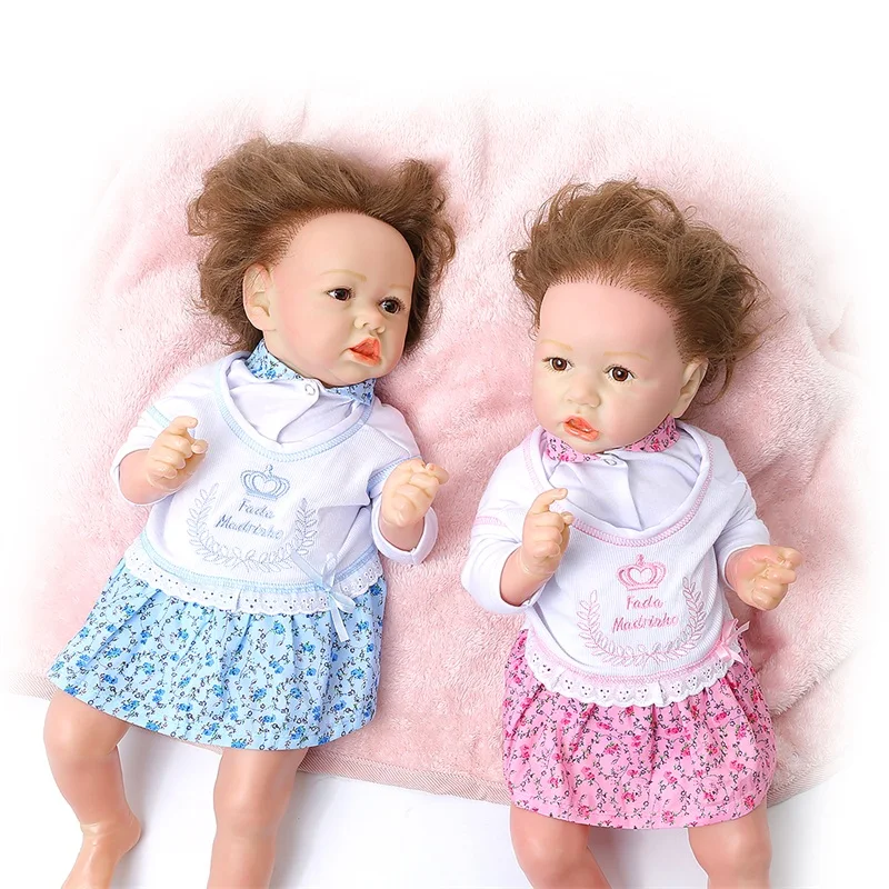 55 см Pouting Reorn Twins Кукла реборн кукла полное тело силиконовые детские куклы реалистичные куклы для младенцев как дети Playmates
