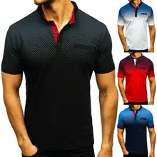 Мужская спортивная быстросохнущая футболка с коротким рукавом, градиентная футболка, Мужская облегающая быстросохнущая футболка для гольфа, мужские футболки для гольфа