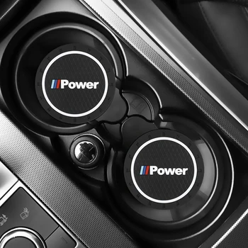 

2pcs Car Auto Water Cup Slot Non-Slip Mat Accessories For BMW Power Performance M3 M5 X1 X3 X5 X6 E46 E39 E36