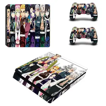 

Demon Slayer: Kimetsu no Yaiba PS4 Slim Skin Sticker Decal Vinyl for Playstation 4 PS4 Slim Skin Console and 2 Controllers