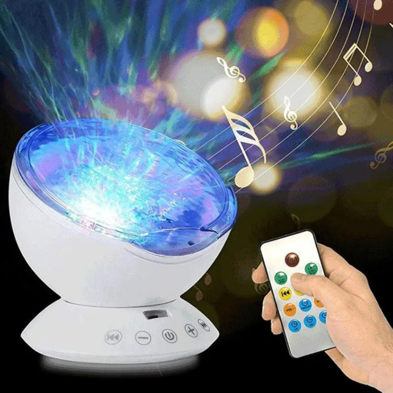 Remote Control Projector 7 Light Rotating Night Light USB Power Timer