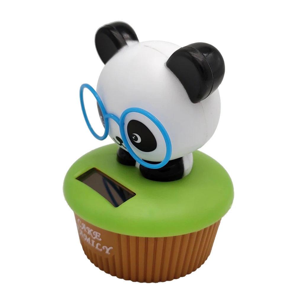 Cartoon Solar Powered Dancing Panda Animal Swing Figure Model Toy Dashboard Car Desk Decoration