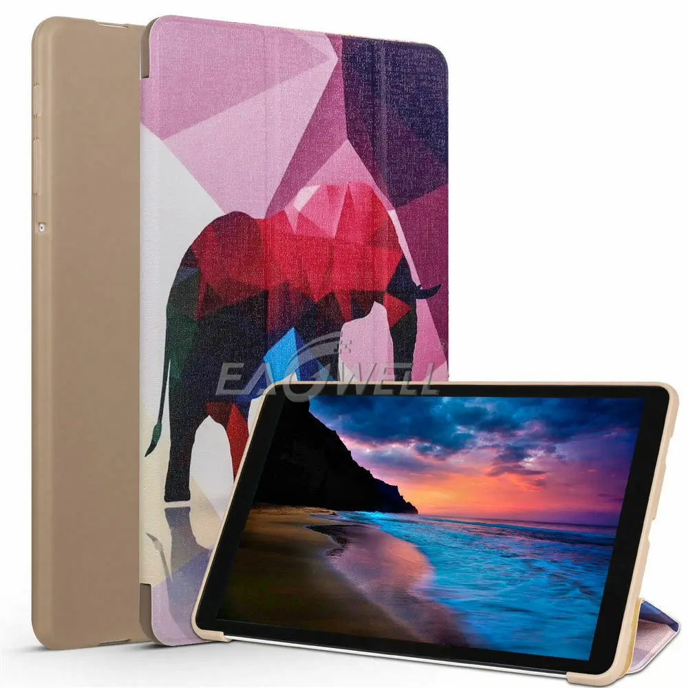 Кожаный чехол для планшета с принтом для samsung Galaxy Tab A 10,5 SM-T590 T595 T597, ультратонкий противоударный трехслойный чехол-подставка